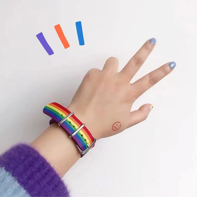 unisex-Armbinde Ich bin trendigen regenbogen-suchen für paare – schlicht, elegant, mehrfarbig, geflochten, Ideal für geburtstage.