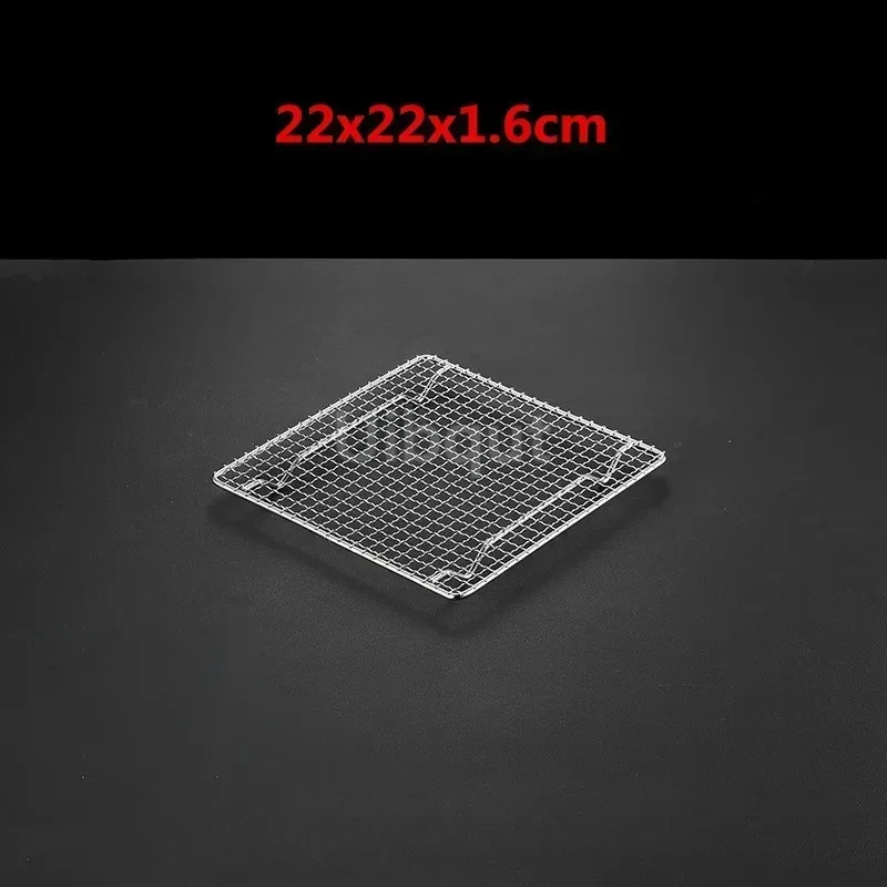 square bbq net rack meshes stainless steel 304 BBQ grill Mesh Rectangular Baking rack with Foot leg Drainage Cake Drying Frame: Chocolate