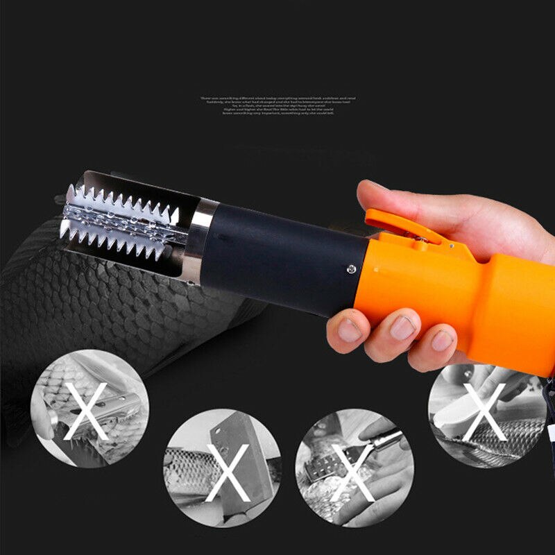 110V-240V Rechargeable Electric Fish Scaler Waterproof Fishing Scalers Clean Fish Remover Cleaner Descaler Scraper Seafood Tools
