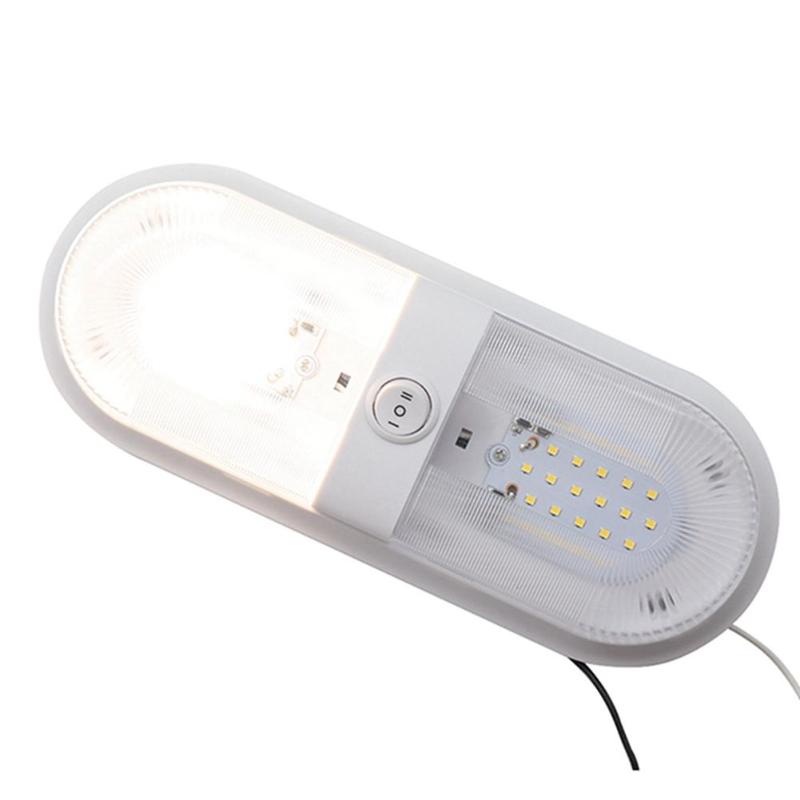 48 LED Ceiling Dome Light 12V/24V with On/Off Switch for RV Marine Yacht Camper Low Consumption and Energy Saving