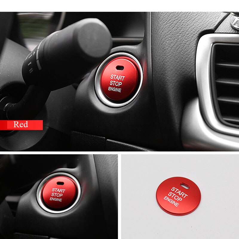 Bilinredning motor start stopp tändning nyckelring lock passar för mazda 3 bm bn 6 gj1 gl cx -4 cx4 bil dekor tillbehör