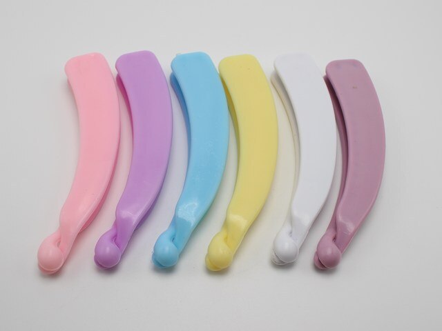 10 Mixed Color Plastic Banana Clips Hair Claw Comb Ponytail Holder 110mm for DIY Craft