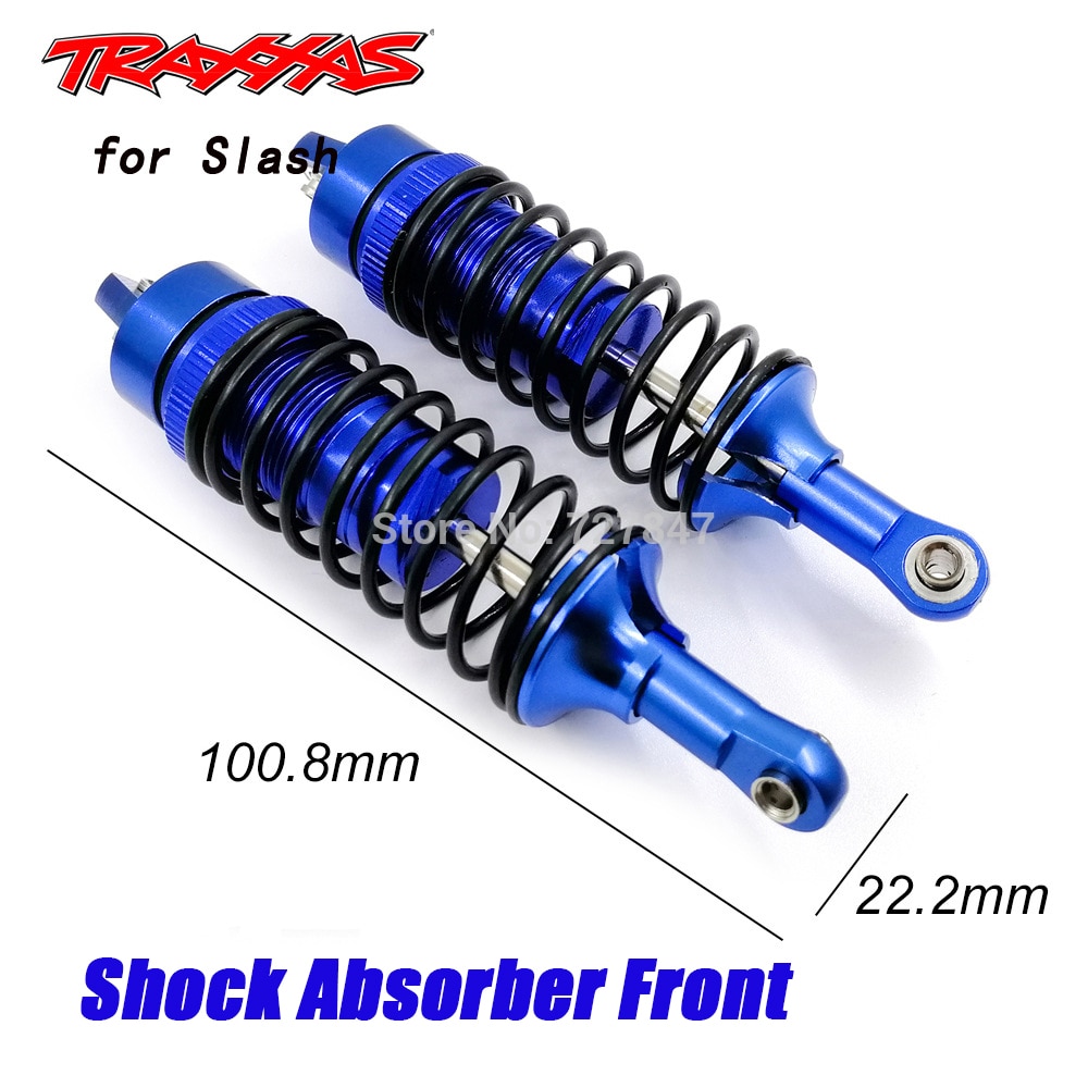 Aluminium Alloy Shock Absorber Assembled Full Metal Big Bore Shocks Front & Rear for Traxxas 1/10 Slash 4x4 RC Car Truck Acc