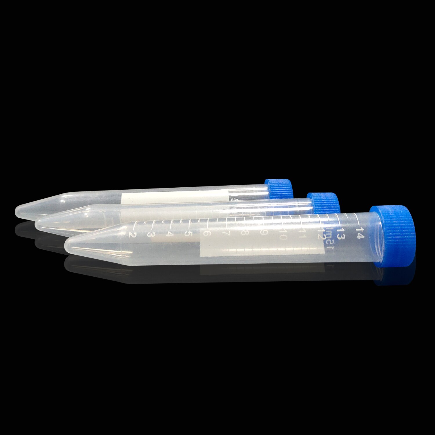 15Ml Plastic Centrifuge Buizen, Conische Bodem, Afgestudeerd Marks, Blauw Schroefdop, Pak Van 10 Stuks