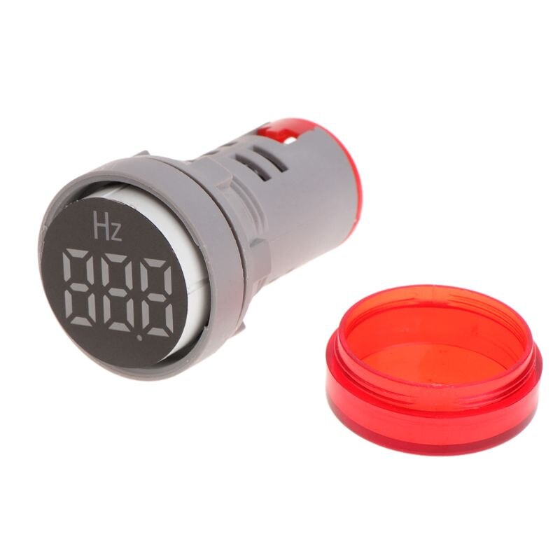 22mm LED Display AC Frequency Meter Electricity Hertz Indicator Hz Pilot Light Signal Lamp Lights Teste Measuring Range: 20-75Hz