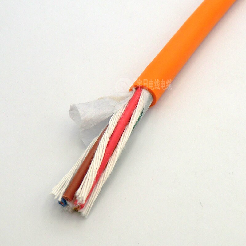 Drag Chain Power Cable Ultra Flexible 4 core 0.5,0.75,1,1.5,2.5mm ² Orange Towline Cable 1m (20,19,17,15,14,13AWG)