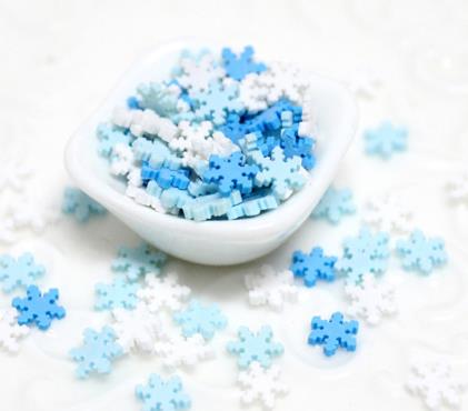 100G miniaturowa glina polimerowa cukierki cukier udawaj jedzenie narzędzie robić dekoracji ciast akcesoria okrągły/śnieg/Sakura kształt 5*1MM: style8