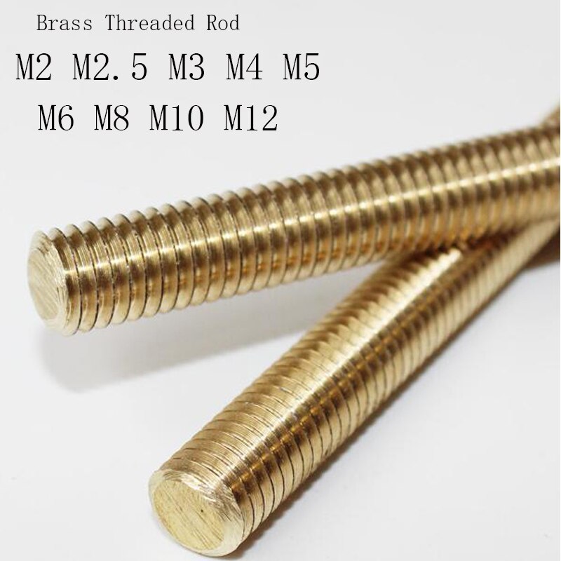 thumbnail image 2 of Fastenere Solid Brass All-Thread Rod – 1/2-13 X 24 Inches – Grade 360, Made In USA 2 of 4