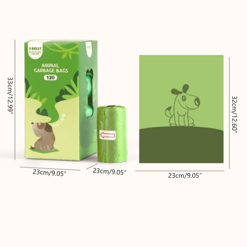 A0KE Disposable Dog Poop Bag Dog Poop Bag Degradation Bag for Picking Up(8 Rolls)