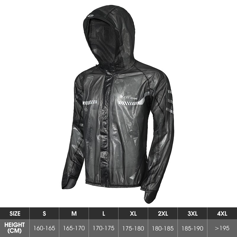 WEST BIKING-chubasquero impermeable para ciclismo, impermeable a prueba de viento, reflectante, chaqueta de ciclismo para bicicleta de montaña y carretera, pantalones, traje, ropa para hombre y mujer: M / Azul