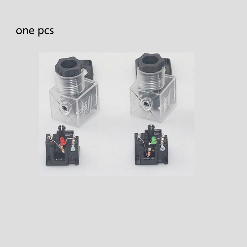 Hydraulic solenoid valve coil connectors for water valve and gas valve with indicator plug AC220V DC24V
