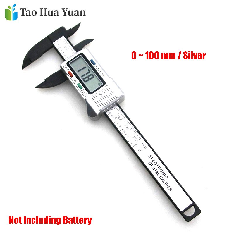 Tao Hua Yuan-calibrador Vernier de fibra de carbono Digital LCD, 150mm, 6 pulgadas, micrómetro, regla de herramienta de medición: 2