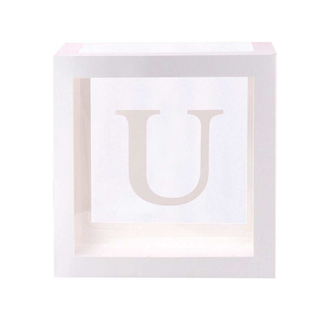 Beste produkte Buchstabe A-Z transparent Boxen Kind Geburtstag Baby Dusche Party Dekoration unterstützung: U