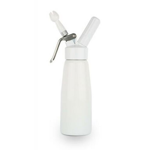 Distributeur de crème à Dessert en aluminium | Distributeur de crème à Dessert fouettée Portable de 250mL, machine à gâteaux en mousse: WHITE