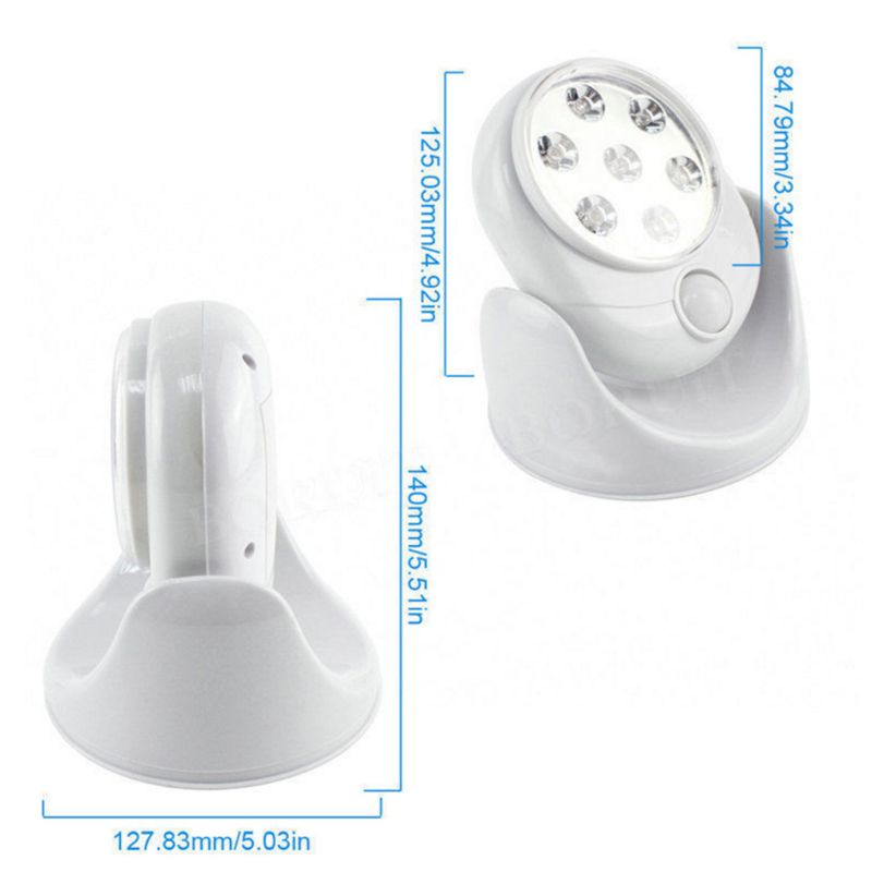 Wireless Infrared Motion Activated Sensor Light Lamp 360 Degree Rotation Motion Wall Lamps Toilet Night Outdoor Lights