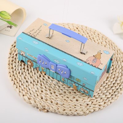 Leuke Multi-Functionele Grote Capaciteit Drie Lagen Creatieve Etui Met Slot: 6