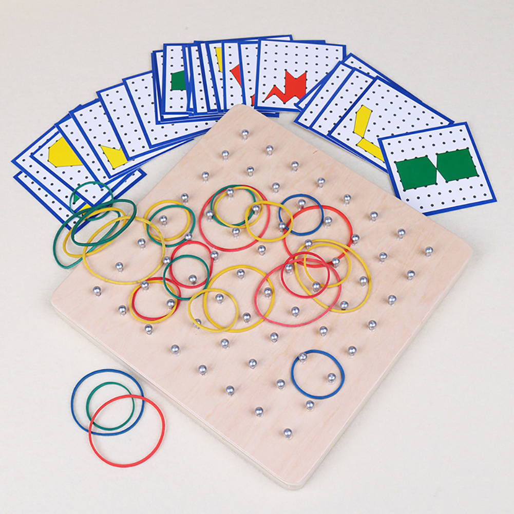 Grafische Rubber Tie Nail Geoboard Met Kaarten Math Learning Onderwijs Kinderen Speelgoed