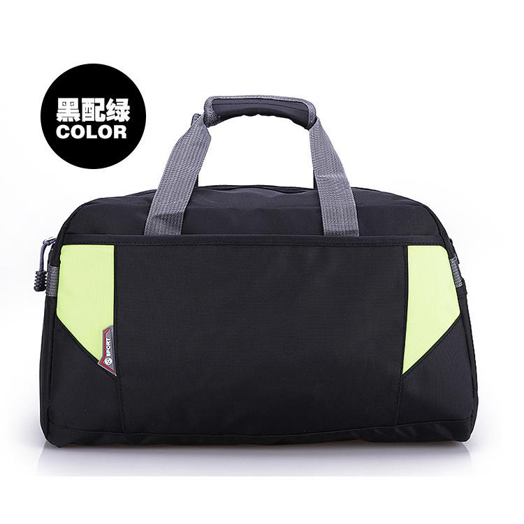 Waterdichte Sporttas Vrouwen Gym Tassen Nylon outdoor tas Mannen Nylon Materiaal Sport Draagbare Tassen: black green