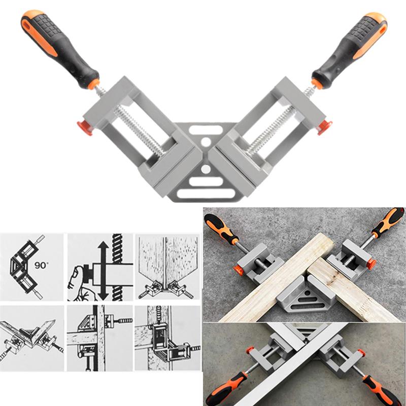 90 Degree Positioning Right Angle Clamp Aluminium Alloy Corner Clamp Woodworking Carpenter Clamping Tool For Door Picture Frame