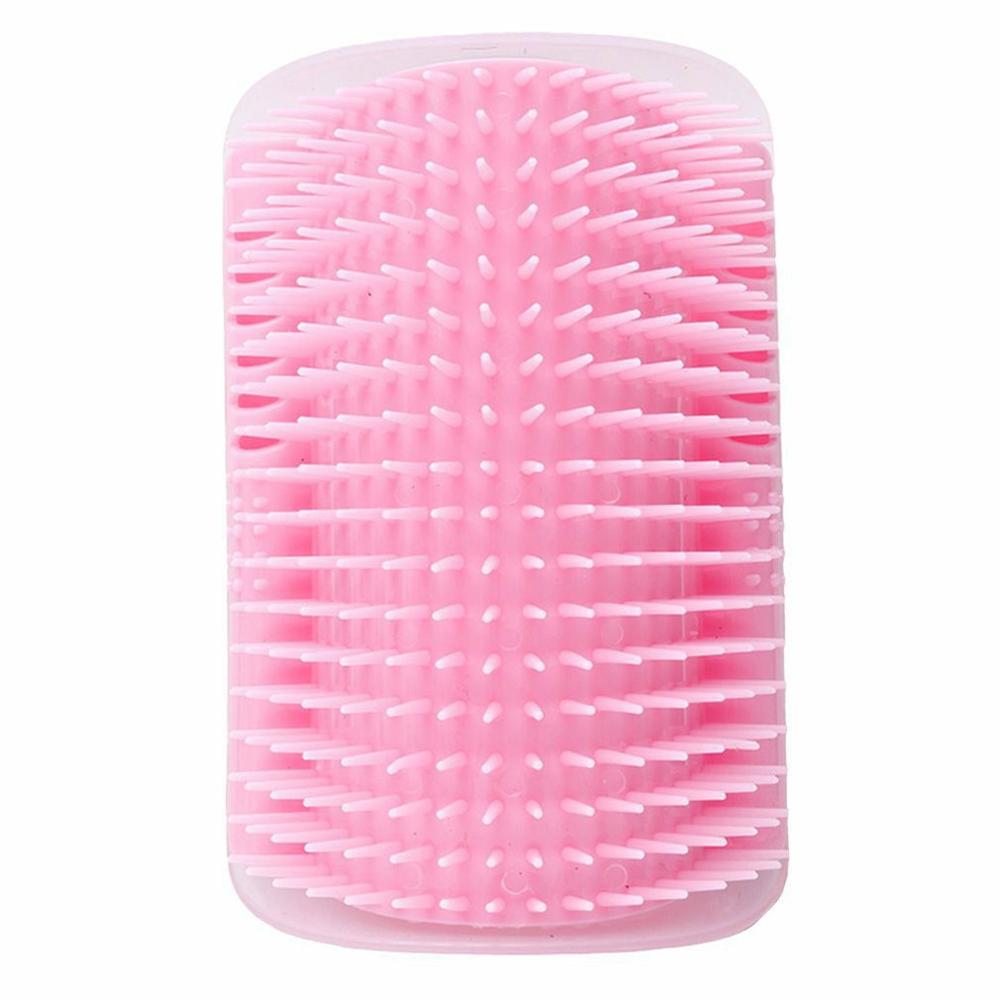 Katze Massage Kamm Ecke Haustier Kamm Scratcher Tür Zauberstab Ecke Borsten Pinsel Kunststoff Haar Entfernung Werkzeug Waren Für Katzen: Rosa
