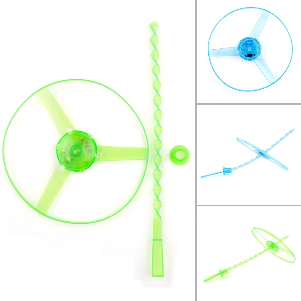 1 PC/S Funny Outdoor Toy Flying Saucer Helicopter Spin Disk Flight LED Toys
