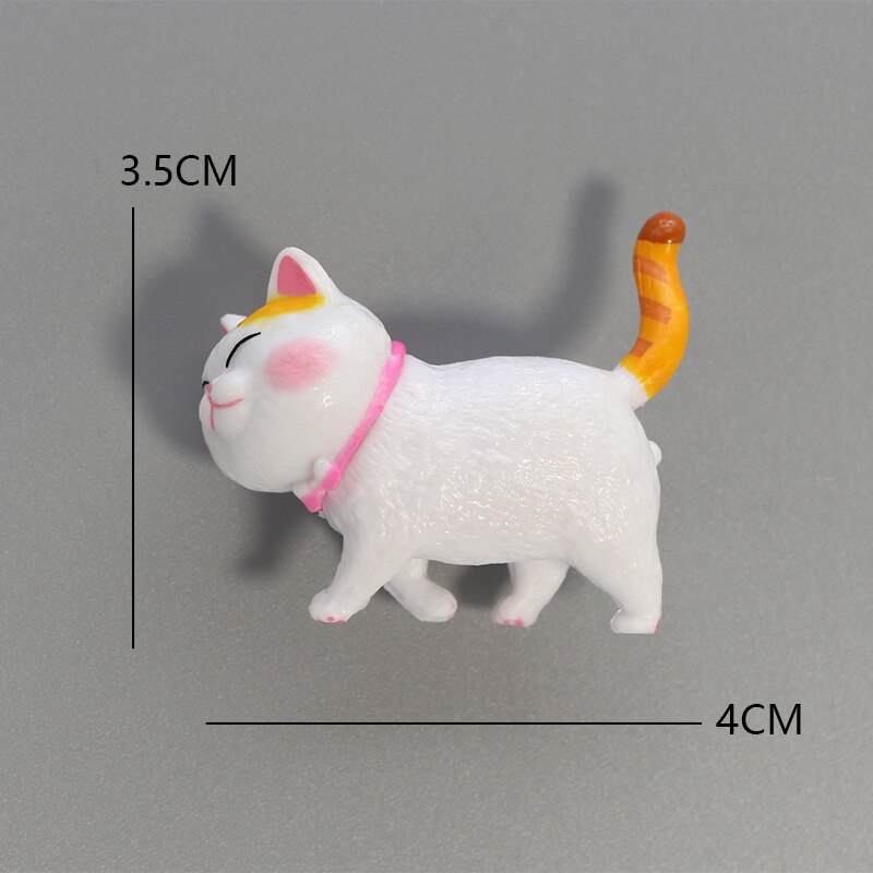 Combinación de gatitos japoneses para refrigerador, de colección de recuerdos, lindos imanes de nevera para gatos pequeños, animales amarillos, negros y blancos: C