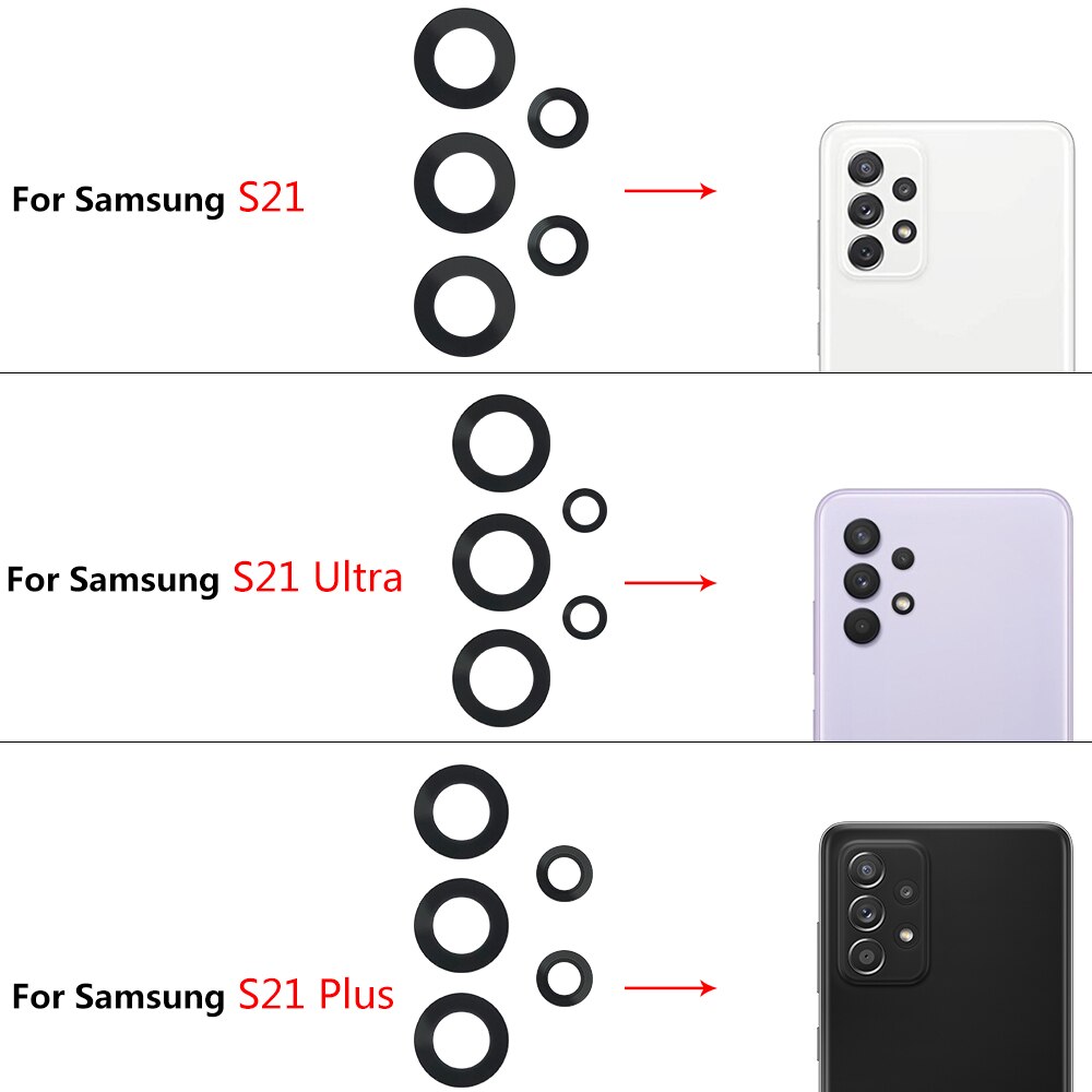 2Stck, neue Hinten Zurück Kamera Glas Objektiv Für Samsung S10 5G S10 S10e S20 S8 S9 S21 Plus S20 Ultra kamera Glas Mit Klebstoff + Werkzeuge