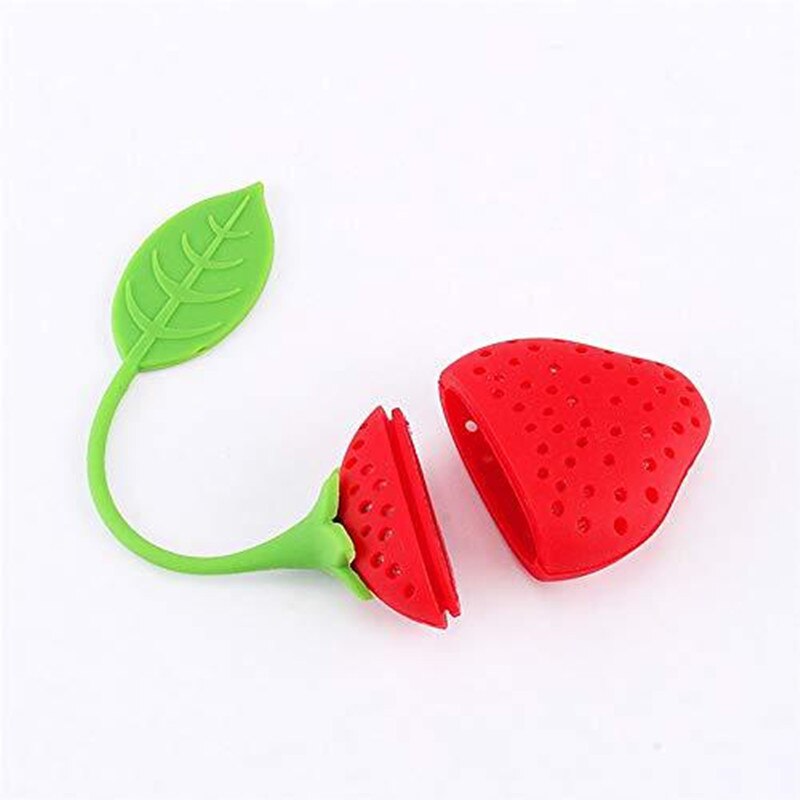 Mini silicone tea infuser strawberry lemon tea filter herbal spice tea infuser leaking tea kitchen tool