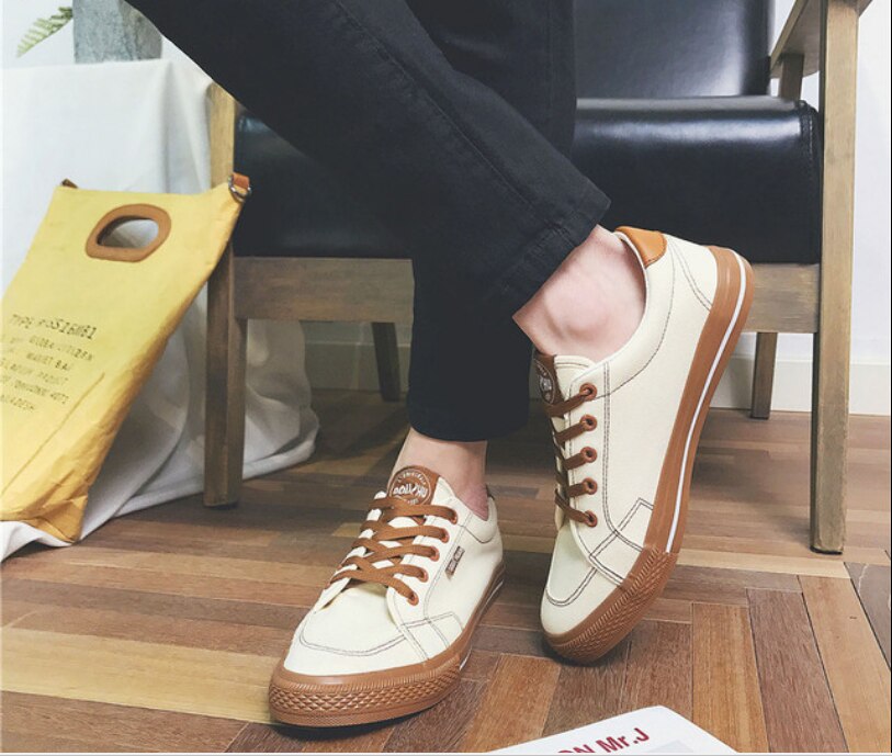 Belbello Tiener Schoenen Flat Base Lage Schoenen Ontsmetten Ventileren Canvas Student Schoenen Tideway Ontspanning Student Schoenen