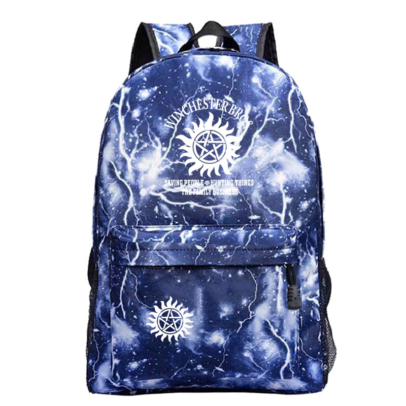 Supernatural Backpack Women Men Backpack Laptop Galaxy School Bags for Teenagers Boys Girls Travel Backpack Cheap