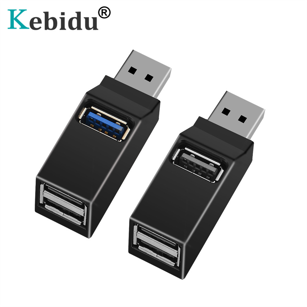 Kebidu 3 Poorts USB 3.0 Hub High Speed Data Transfer Splitter Box Adapter Voor MacBook Pro PC Laptop Multi- port USB Hub