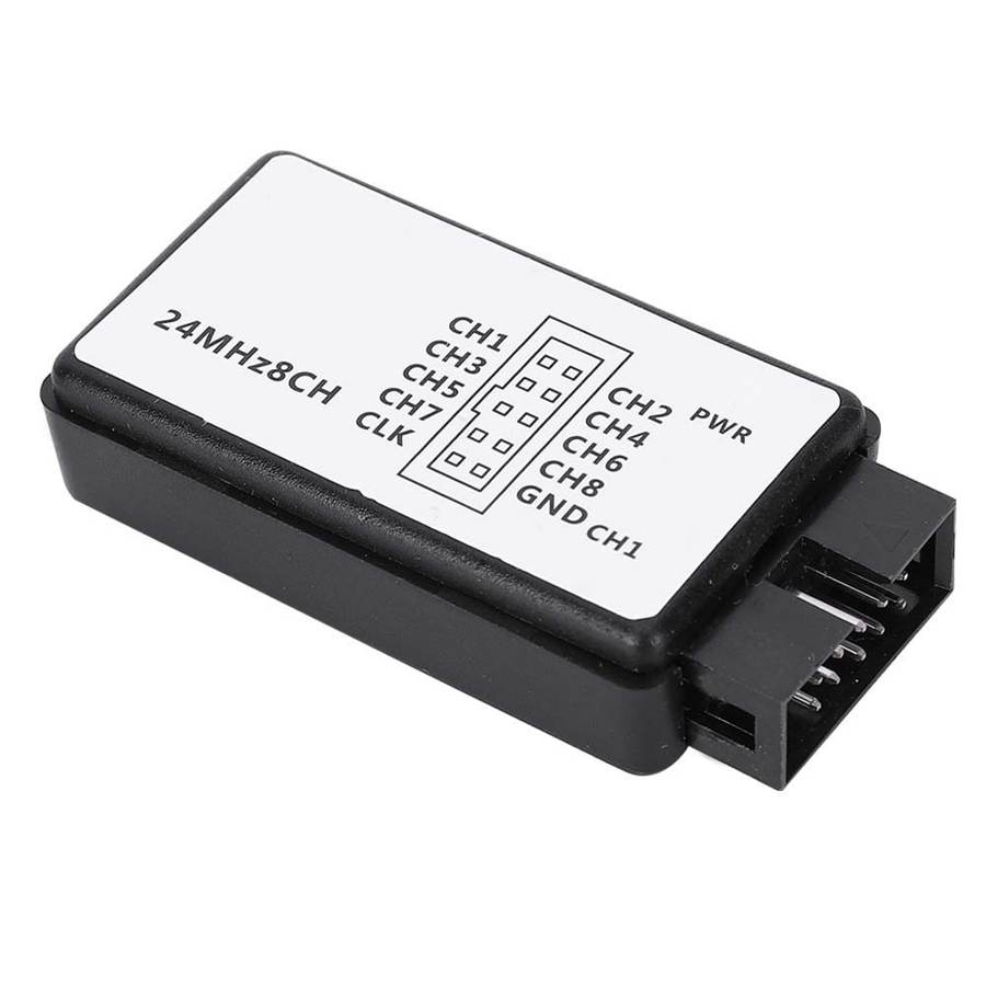 USB Logic Analyzer Device Set Mini Digital Pocket Size Logic Analyzer Equipment 8 Channel Input Memory 24MHz