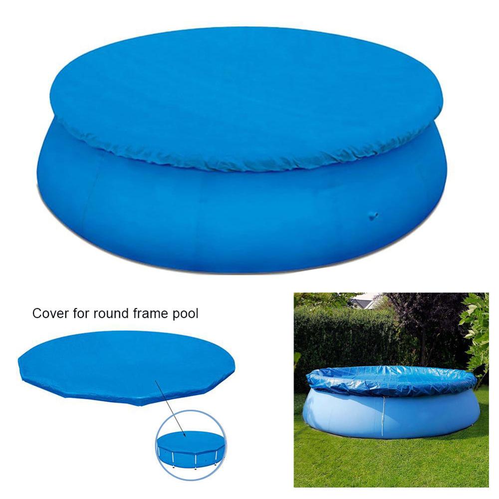 Swimming Pool Cover Cloth Tarpaulin Waterproof Rain Cloth Inflatable Swimming Pool Dust Cover Diaper Round Durable PE Cloth