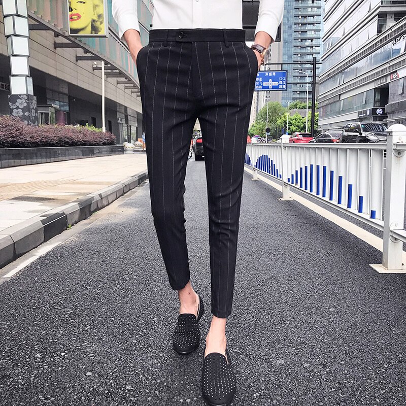 Summer Stripe Pants Mens Casual Mens Trousers Offi. Grandado