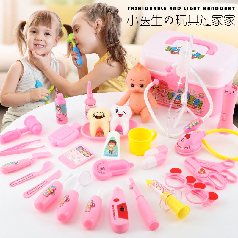 Arzt Spielzeug Set Kinder Spielen Haus GIRL'S Baby SCHÄTZEN LEBEN Modell Werkzeug Kits Injection Echometer