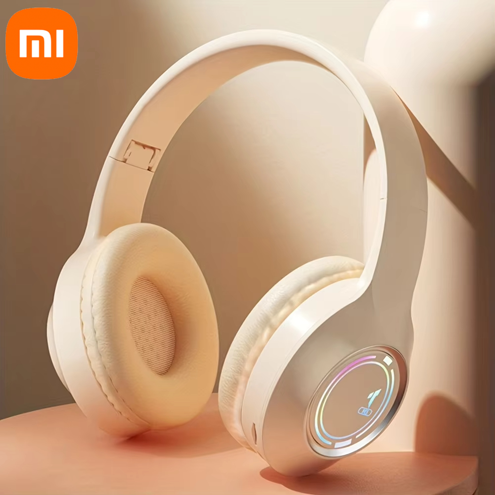 Cuffie Bluetooth Xiaomi Cuffie wireless sopra l'orecchio Stereo basso ad alta fedeltà con microfono Cuffie pieghevoli per giochi musicali: Blu
