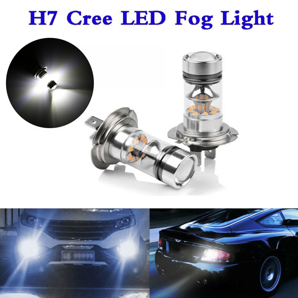 2 kpl auton led valot puhtaan valkoiset 6000k-6500k auton ajovalot sumuvalot fordille chevrolet auto ajovalojen koristelu auton valo