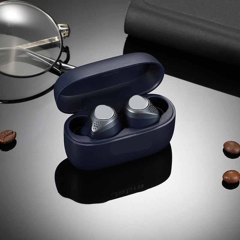 Neue 75t In-Ear echte kabellose Bluetooth-Kopfhörer Sport-Kopfhörer kabelloser TWS-Subwoofer: Blau