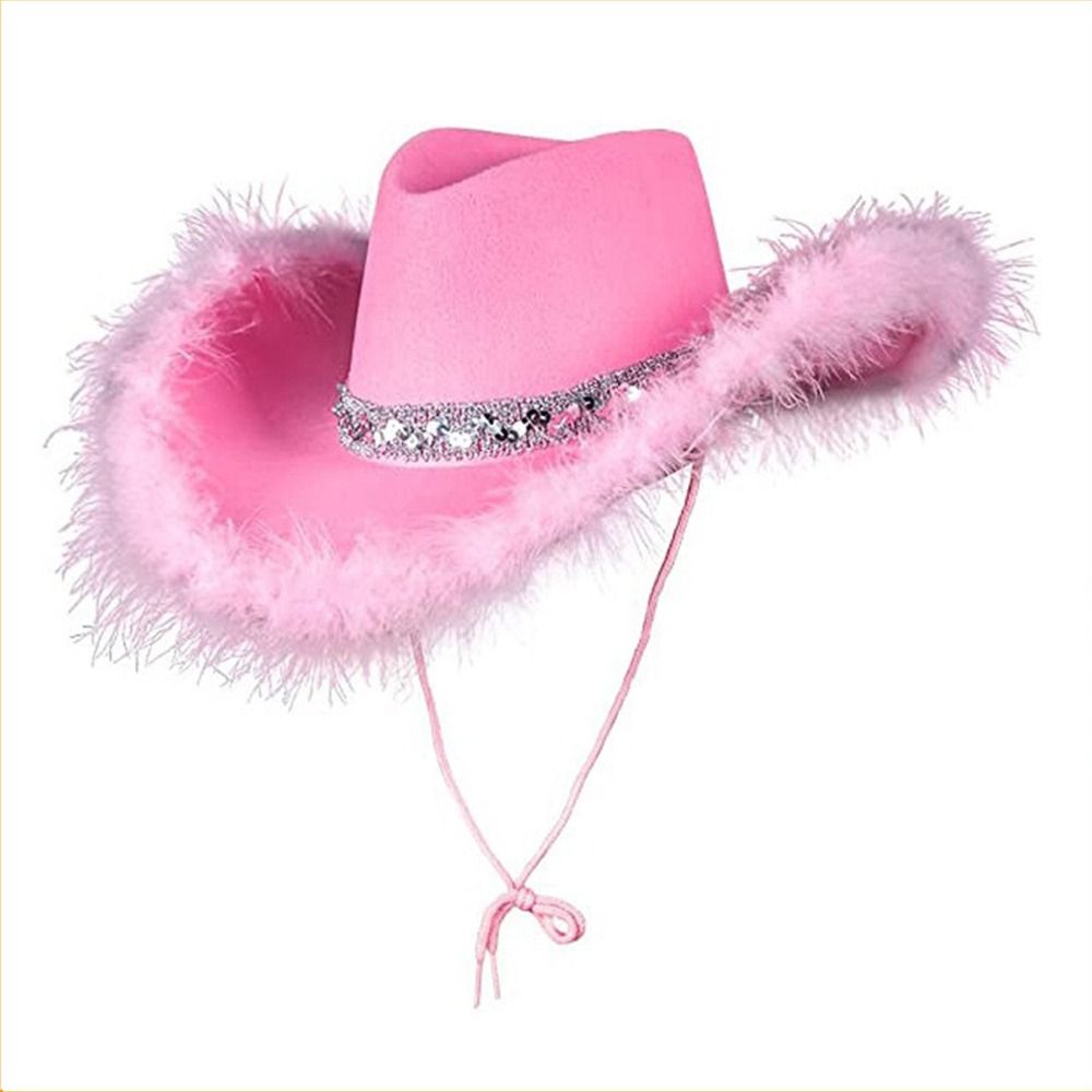 Vrouwen Grappige Cowboy Accessoire Performance Kostuum Feest Cowboy Hoed Cowgirl Hoeden Cowgirl Hoed Vrijgezellenfeest Hoed: DONKERGRIJS