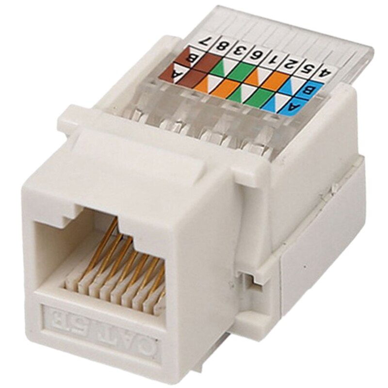 10Pcs CAT5E Utp Netwerk Module RJ45 Connector Informatie Socket Computer Outlet Kabel Adapter Keystone: Default Title