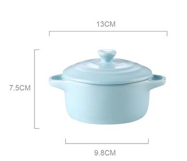 230ml Ceramic Porcelain Soup Bowls with Lid and Handle Cereal Bowls Serving Bowls for Soup Rice Noodle Salad Ramen: Sky blue