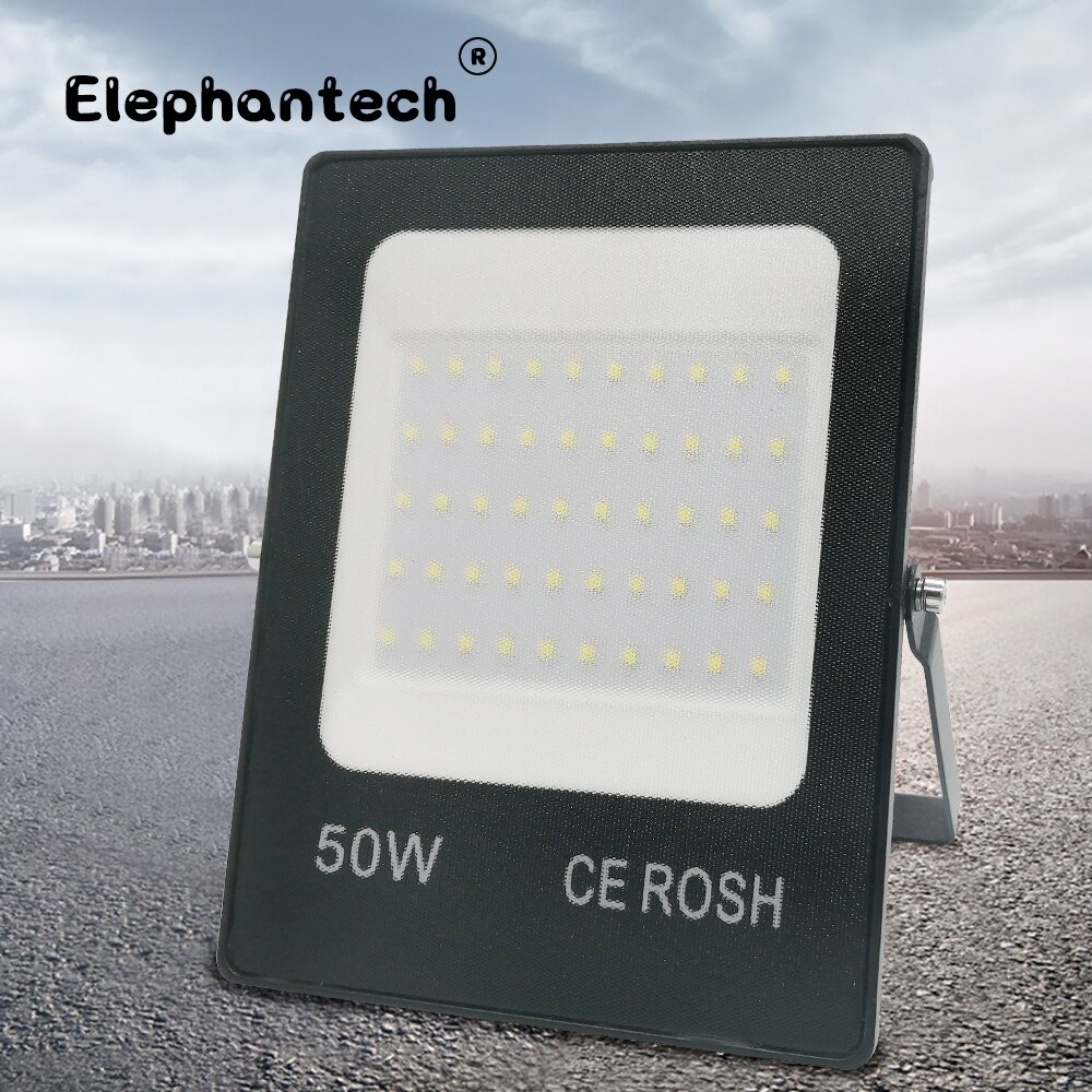 Reflector LED de 220V, 50W, 100W, 30W, 20W, 10W, alto brillo, IP66, Iluminación para exteriores impermeable, para pared