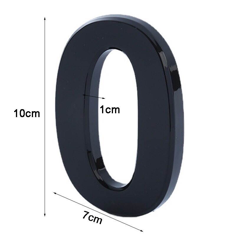 10cm 3D Style Self Adhesive House Numbers and Letters Door Address Number Stickers for Apartments Mailbox Office Hotel Room