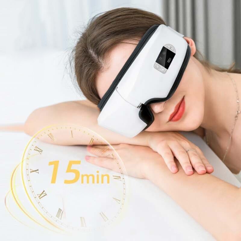 Electric Eye Massager Eye Care Device Wrinkle Fatigue Relieve Vibration Massage Compress Therapy Glasses