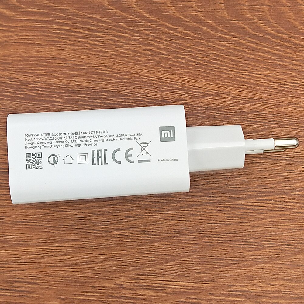 Per Xiaomi 27W Mi caricabatterie rapido EU QC 4.0 Turbo Adapter 100cm tipo C cavo per Mi 9 10 pro 9T CC9 Redmi note 8 9 pro 8T K20 pro