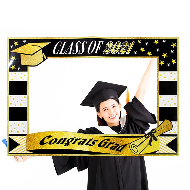 Graduation Photo Booth Frame Paper Selfie Photo Frame Props Party Decoration Supplies