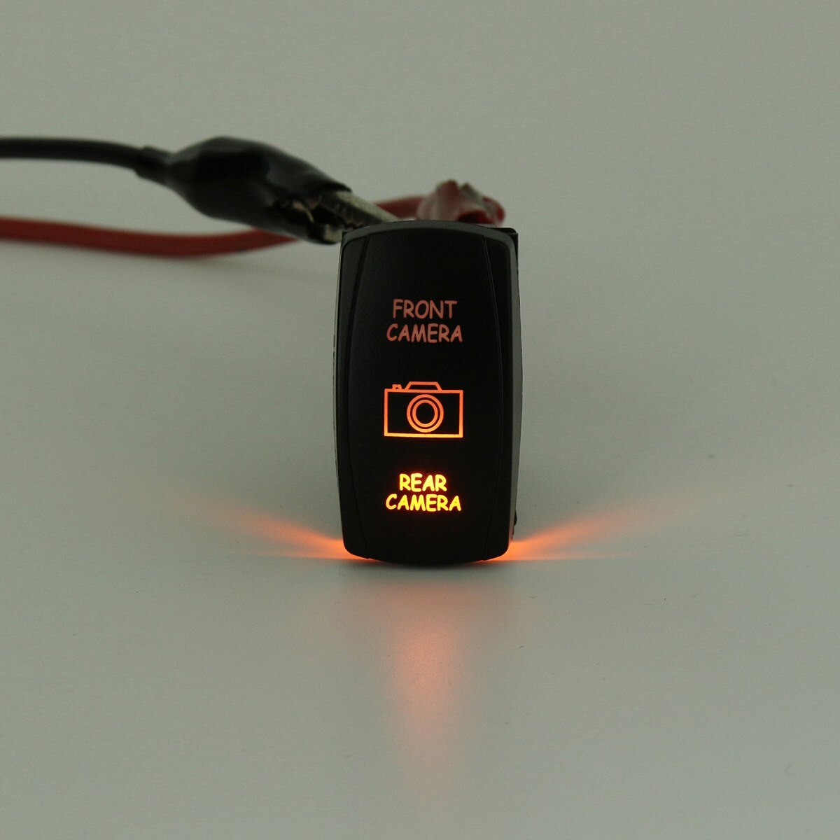 Universal Car 12V 7 Pins FRONT CAMERA REAR CAMERA Switch LED DPDT ON-OFF-ON Rocker Switch RV Boat