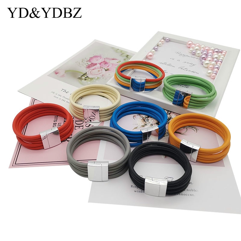 Vintage armbanden met magneetsluiting, handgemaakte armbanden, gewaagde punkstijl, rubberen sieraden, doe-het-zelf sieraden voor vrouwen, mannen, esthetische straat