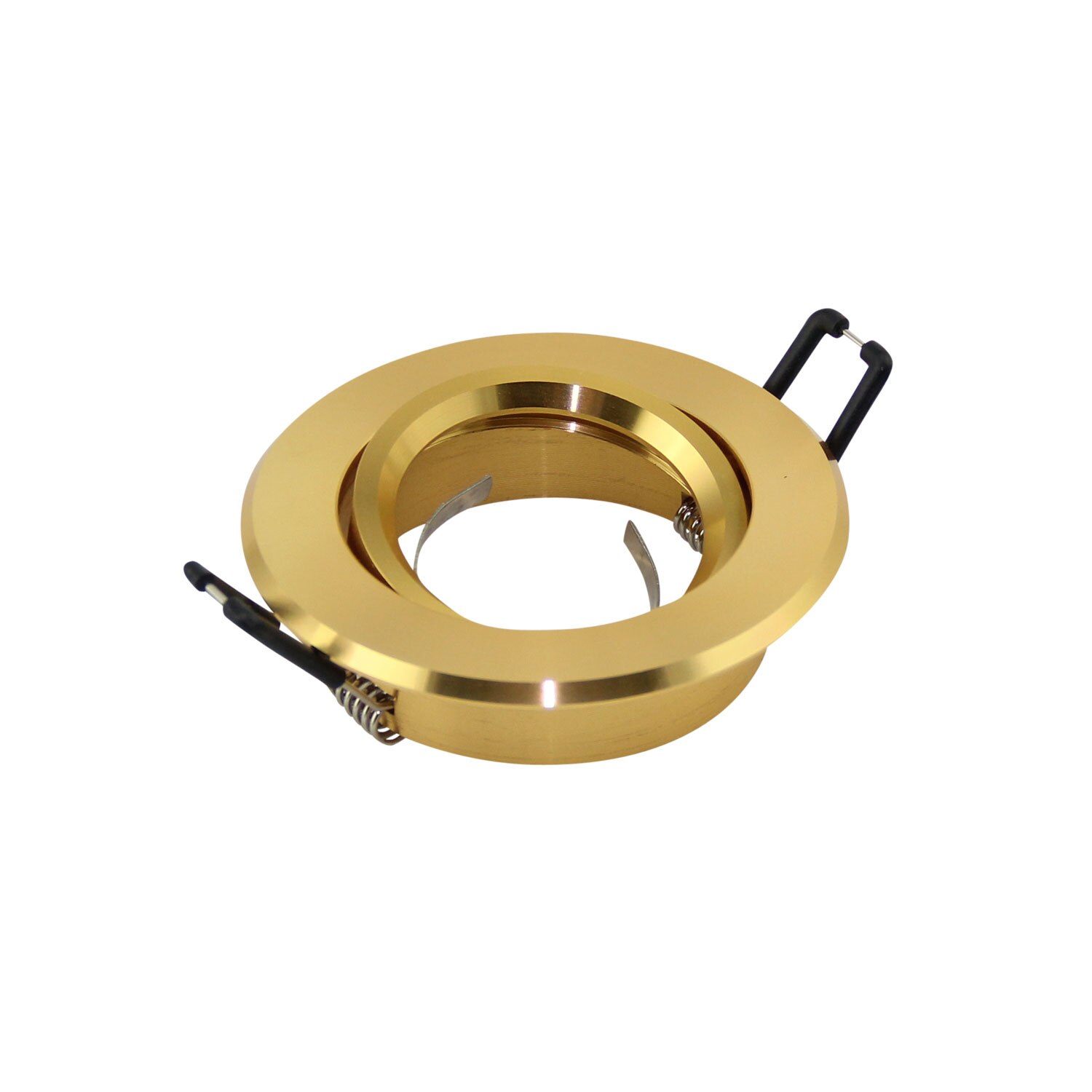 10 stk/lot gull innfelt rund downlight holder justerbar ramme for led  gu10 mr16 e27 spot