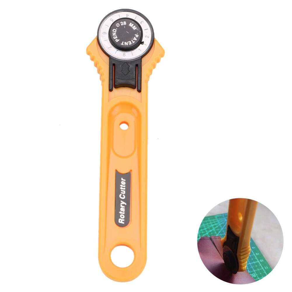 28MM Circular Rotary Cutter Knife Safety Blade Paper Clothes Patchwork Piecing Sewing Quilting Fabric Cutting Leathercraft Tool